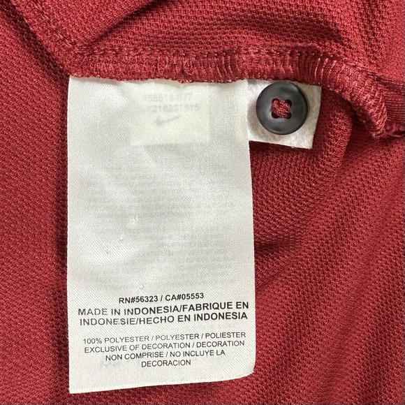 Nike Dri-Fit Mens Large Cleveland Cavaliers Wine Performance Golf Polo Shirt NBA - Picture 5 of 5